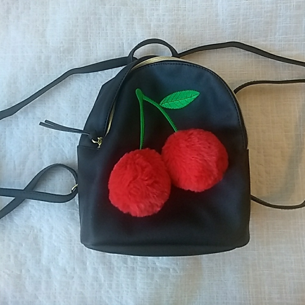 3d Cherry Backpack Black